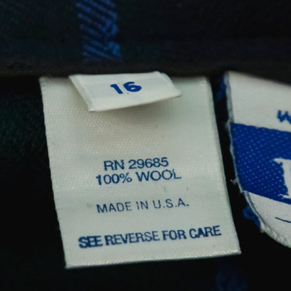 Pendleton Size 16 Green Plaid Paisley Print Pleated A Line Midi Wool Skirt - Picture 5 of 9